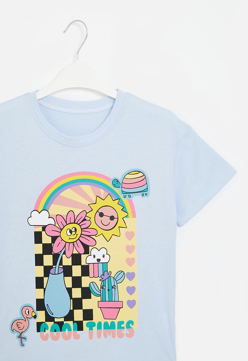 Pop Candy - Printed tee - blue