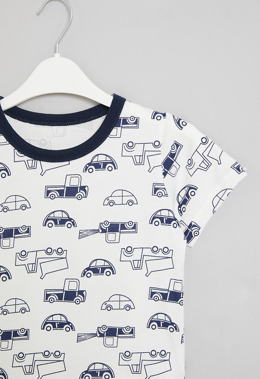 Pop Candy - Printed tee - blue & white