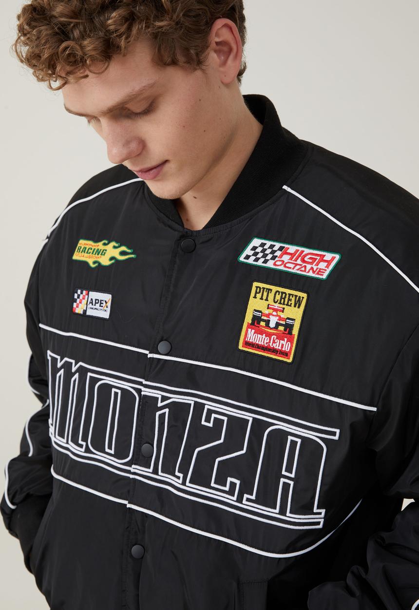 Cotton On - Racer bomber jacket - black
