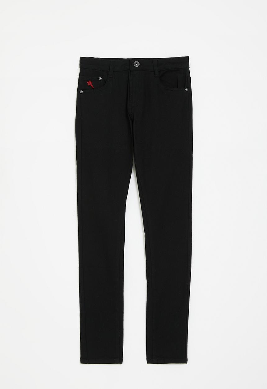 SOVIET - Boys skinny bull denim - black
