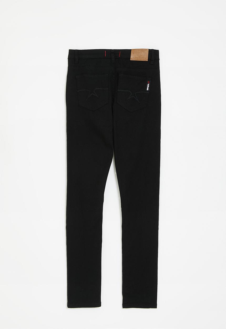 SOVIET - Boys skinny bull denim - black