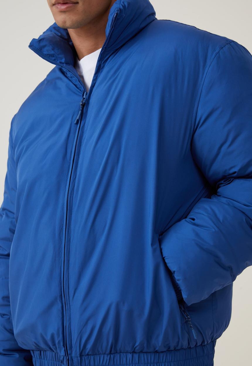 Cotton On - Recycled puffer relaxed bomber - cobalt