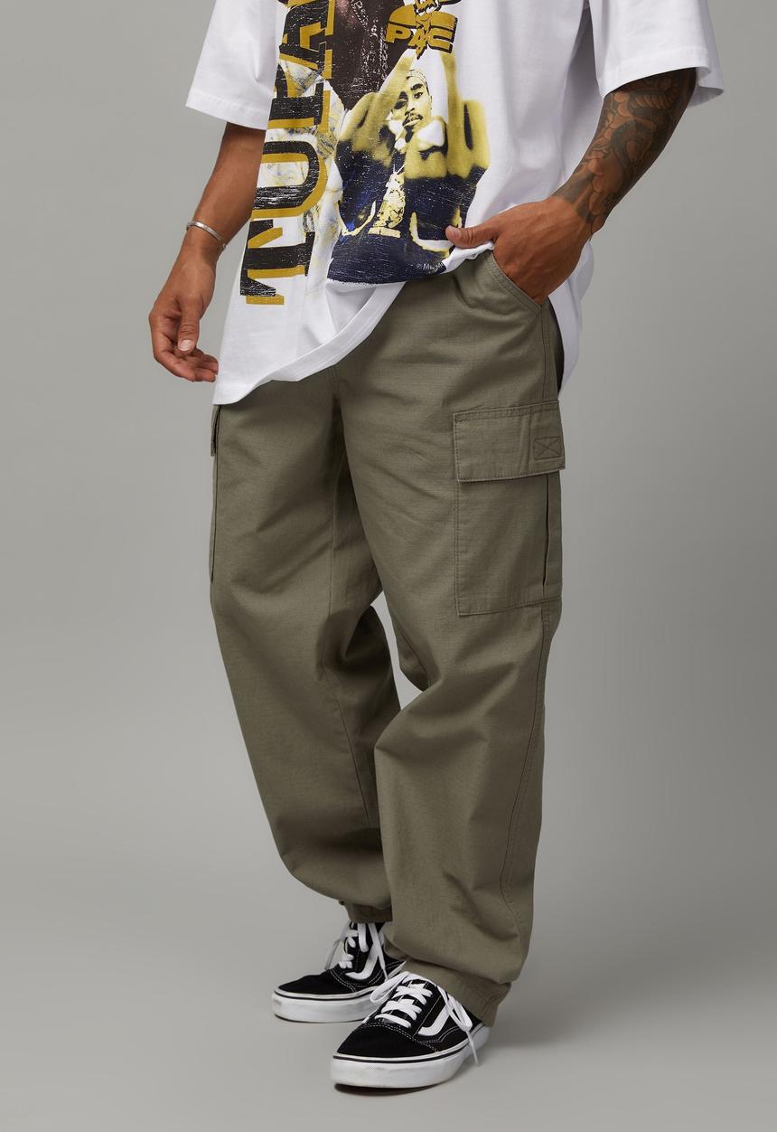 Factorie - Half half relaxed cargo pant - faded khaki
