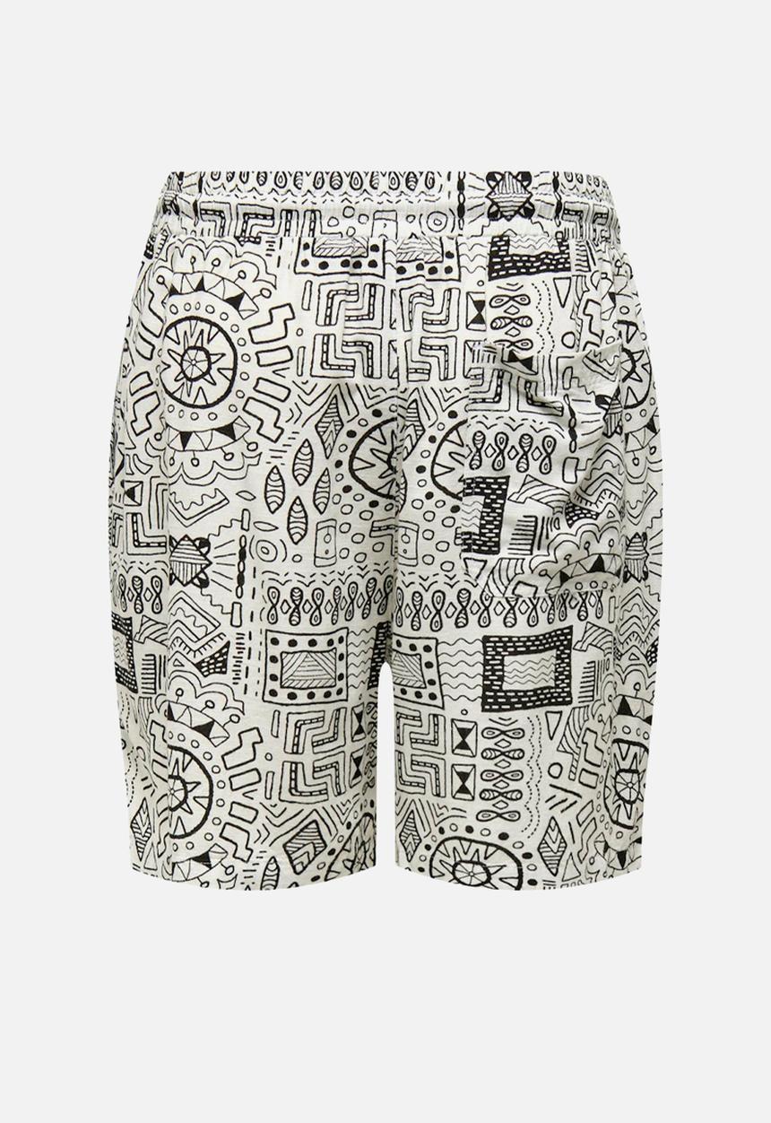 Only & Sons - Onsbold life rlx aop shorts - white