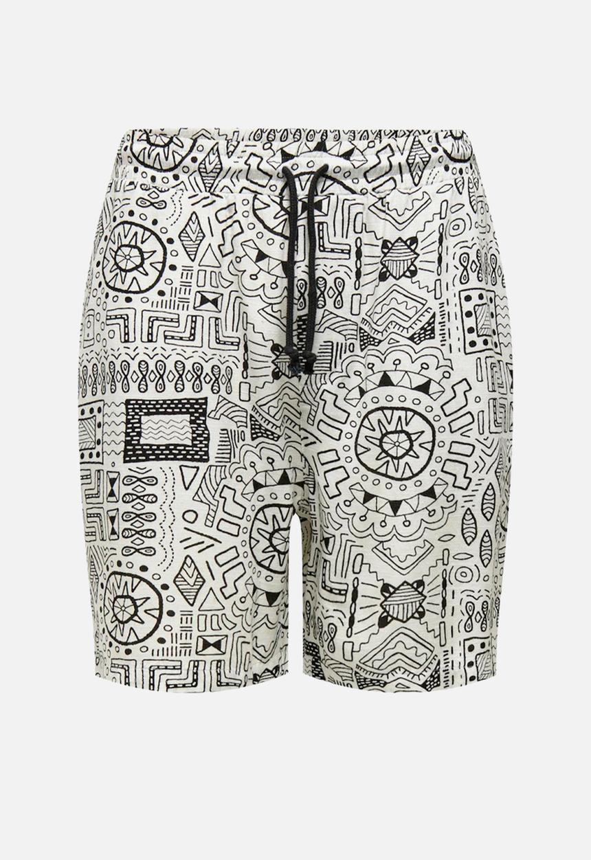 Only & Sons - Onsbold life rlx aop shorts - white