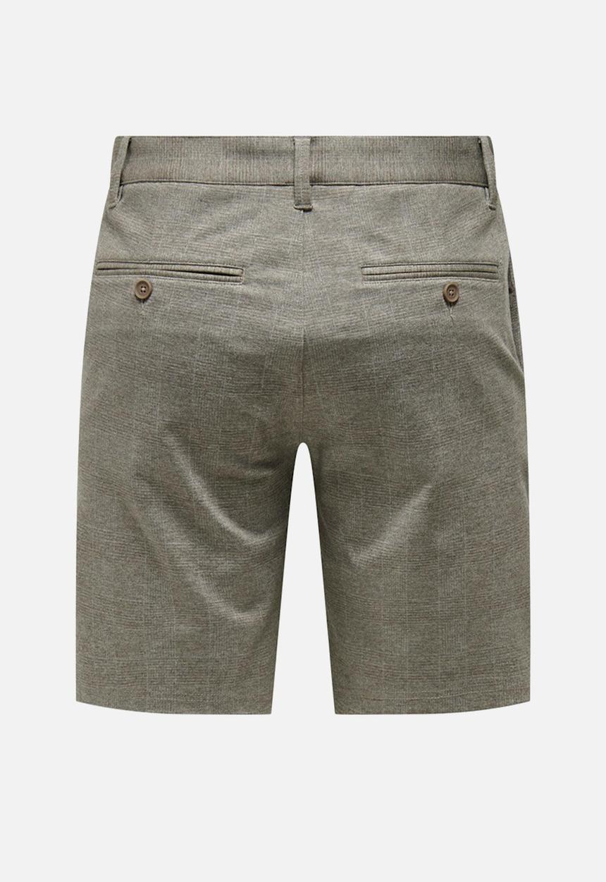 Only & Sons - Onsmark check shorts - chinchilla