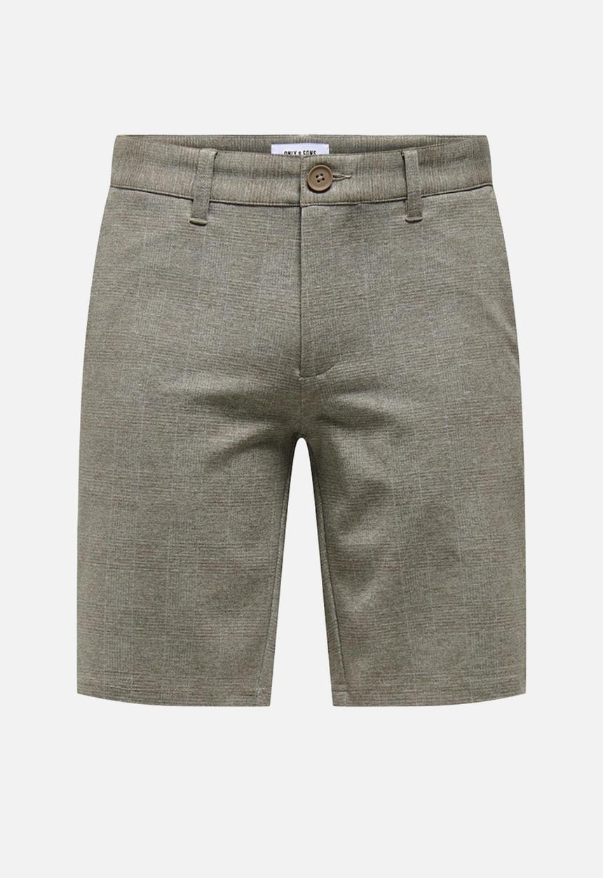Only & Sons - Onsmark check shorts - chinchilla