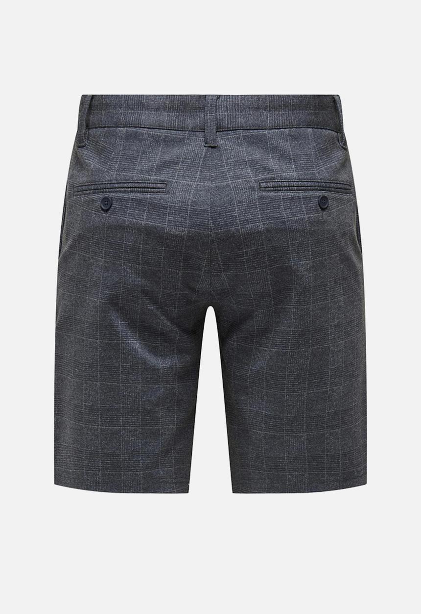 Only & Sons - Onsmark check shorts - dress blue