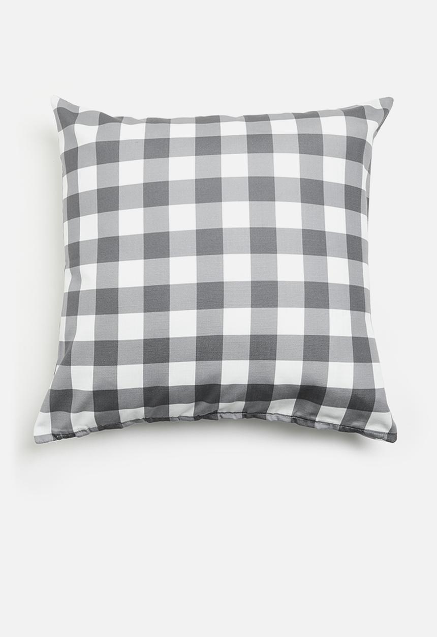 Sixth Floor - Check printed cushion cover - Black & White