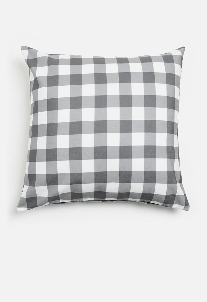 Sixth Floor - Check printed cushion cover - Black & White