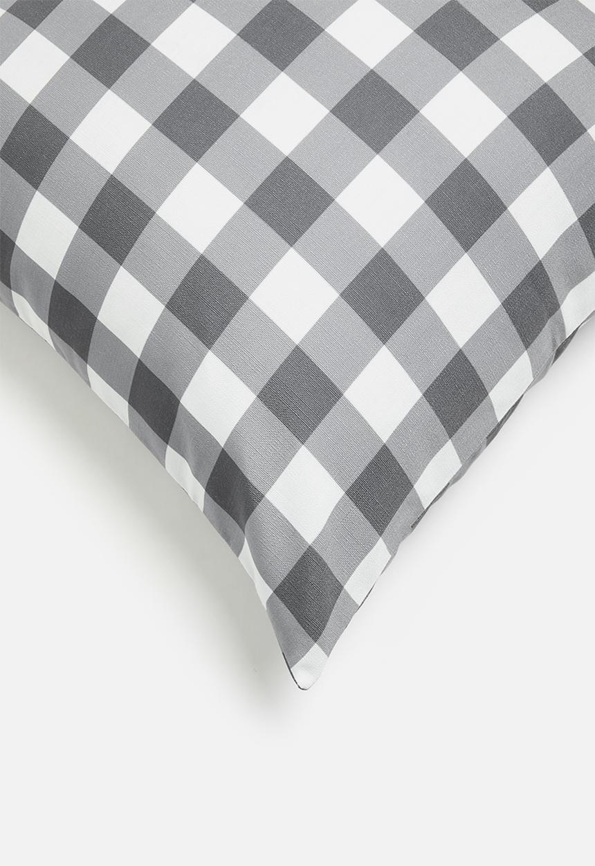 Sixth Floor - Check printed cushion cover - Black & White