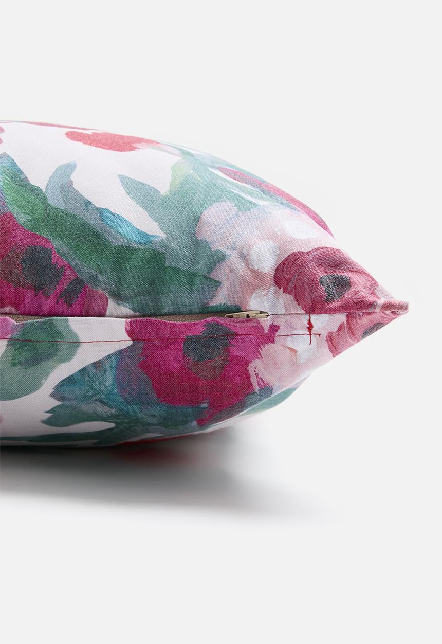Sixth Floor - Rosy printed cushion cover - Multi