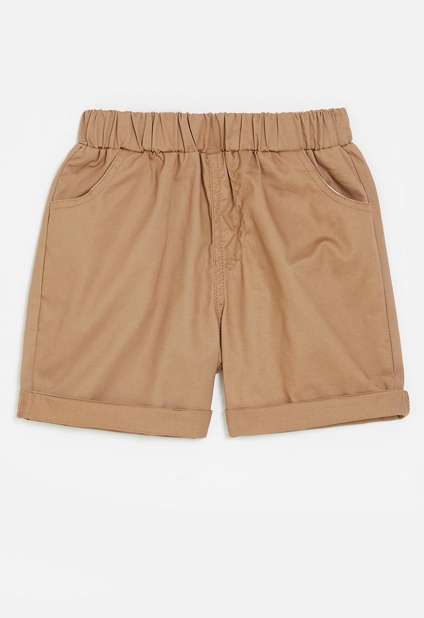 Pop Candy - Turn up shorts - beige