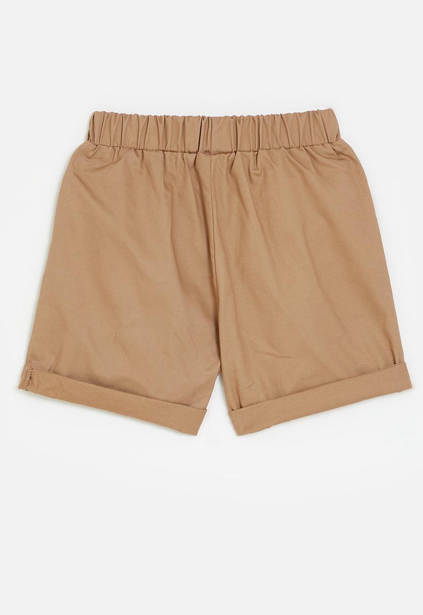 Pop Candy - Turn up shorts - beige