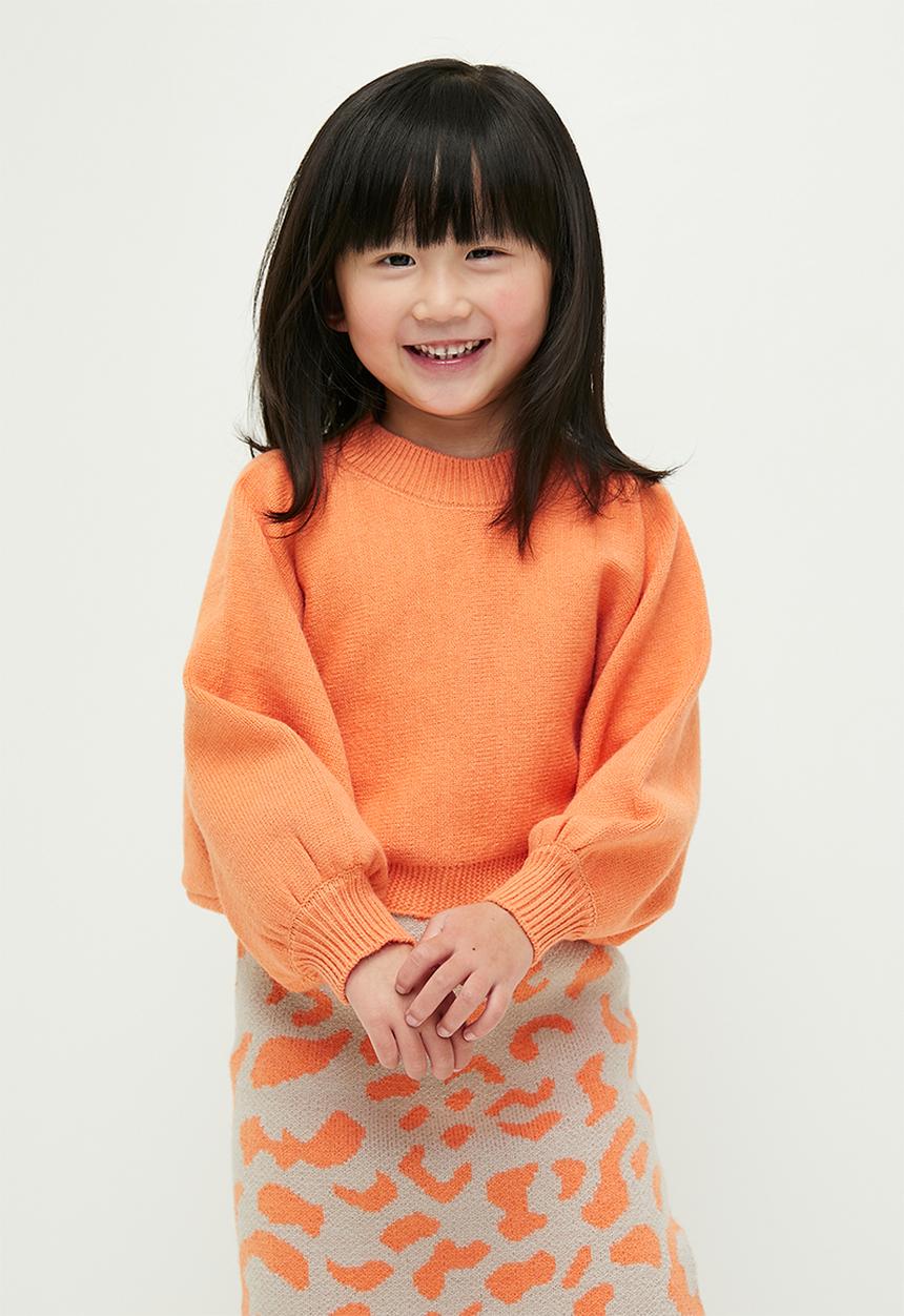 Pop Candy - Knitted top and skirt set - orange