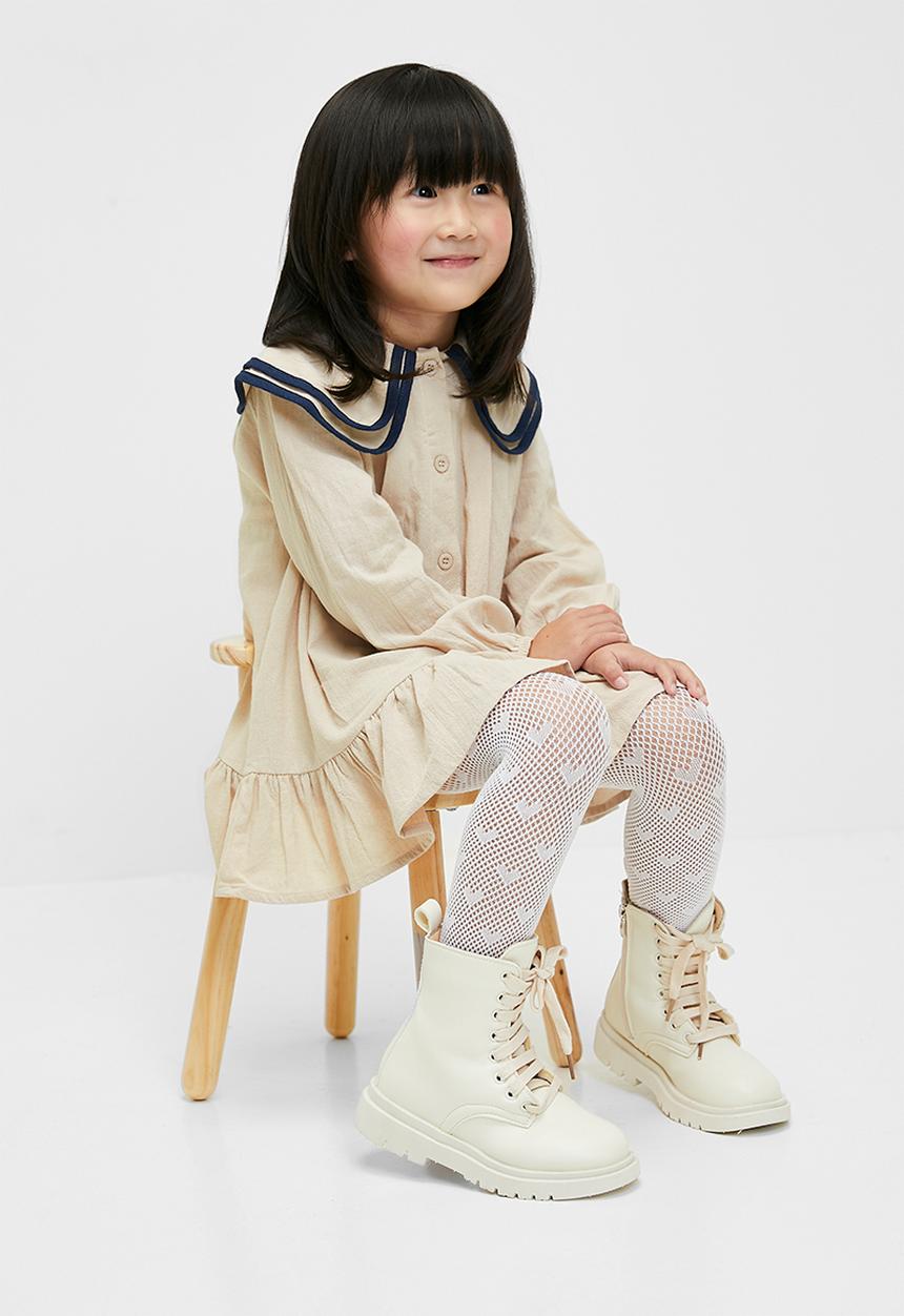 Pop Candy - Button down dress - white & blue