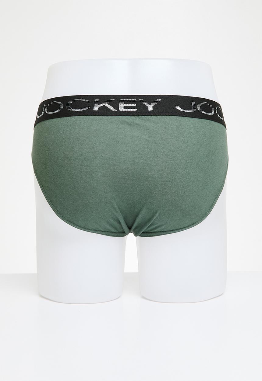 Jockey - 3 pack plain jockey brief  - multi