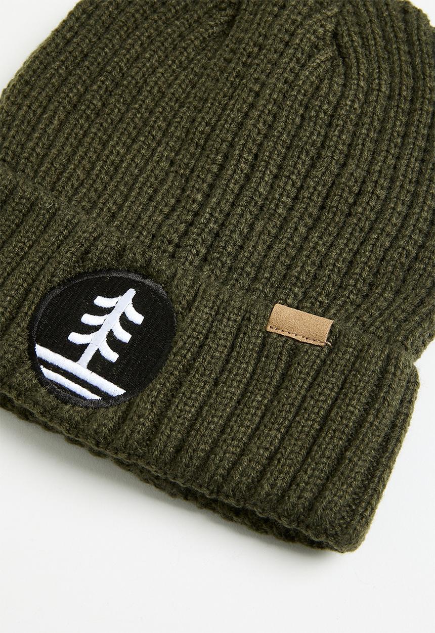 Lark & Crosse - Jace rib knit beanie-khaki