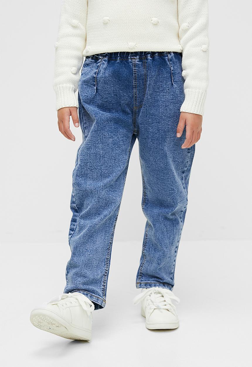 Pop Candy - Paperbag waist jeans - dark blue