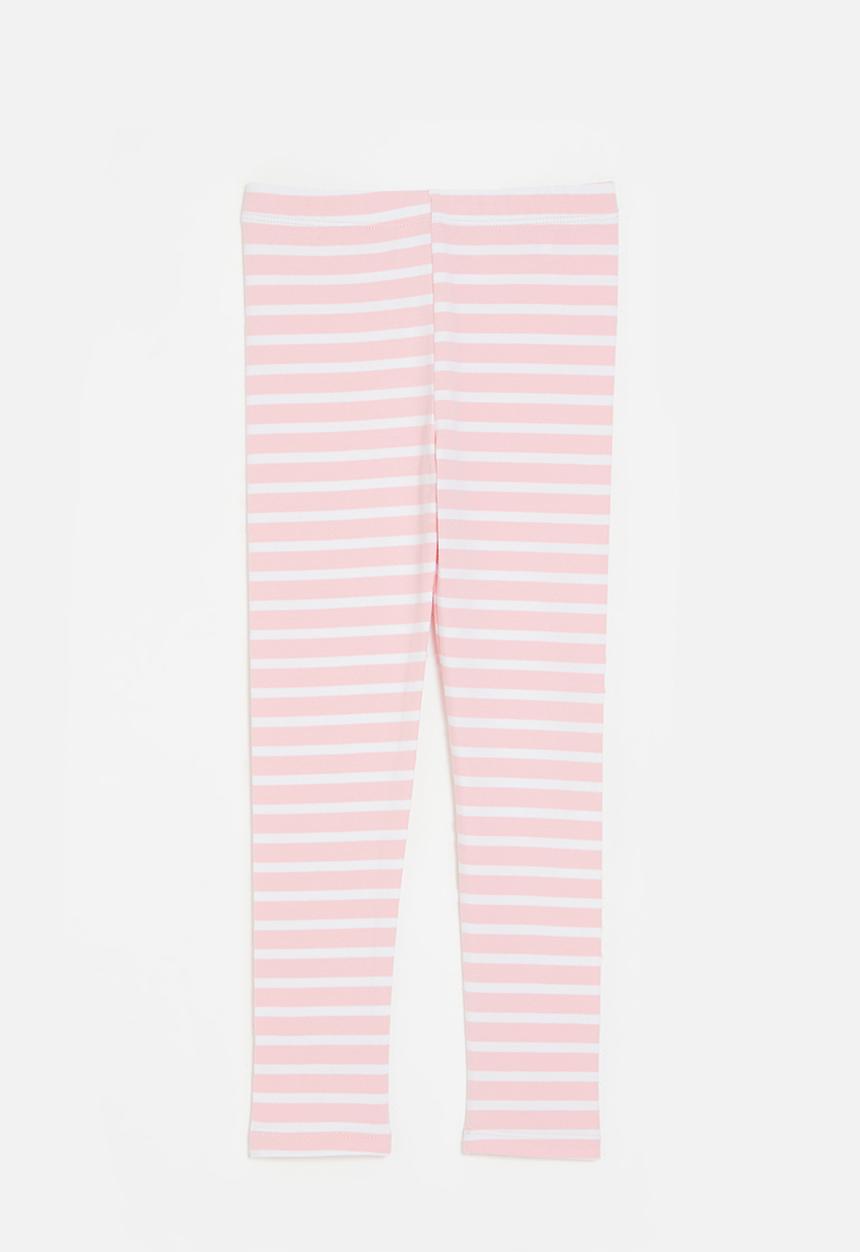 Pop Candy - Striped leggings-pink & white