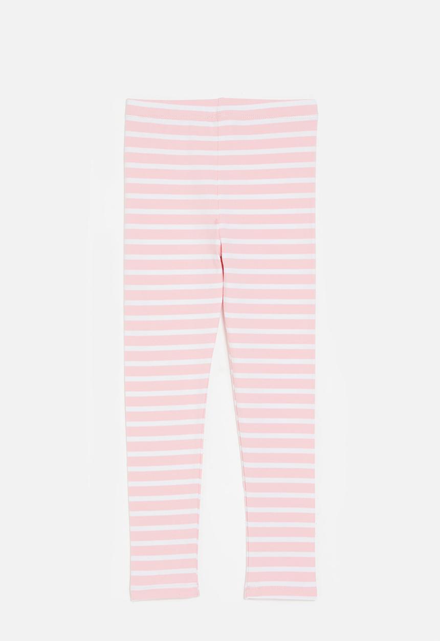 Pop Candy - Striped leggings-pink & white