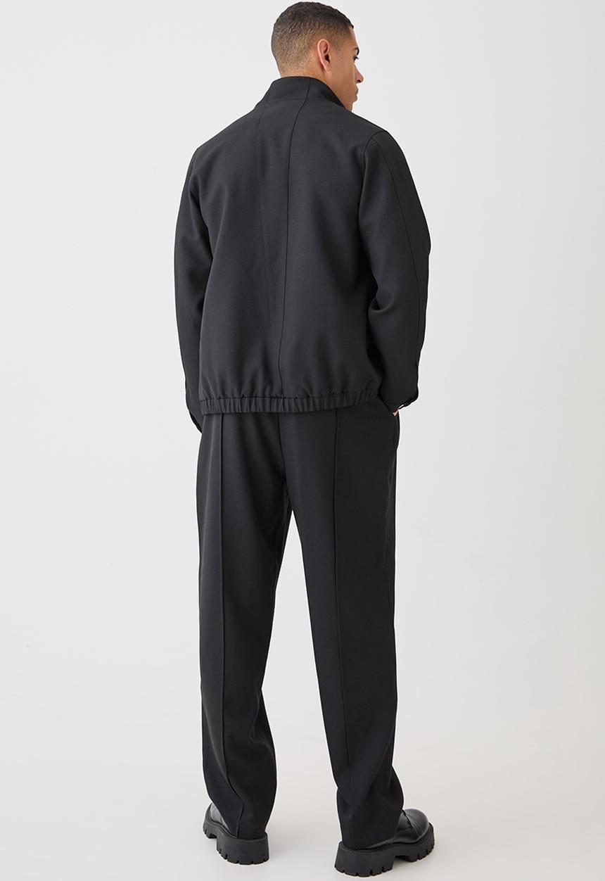 boohooMAN - Textured zip up smart jacket - black