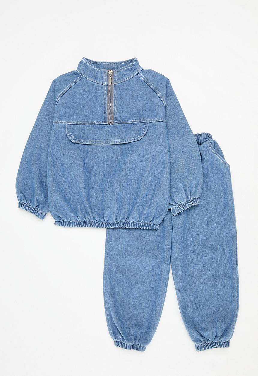 Pop Candy - Denim top & bottom set - blue