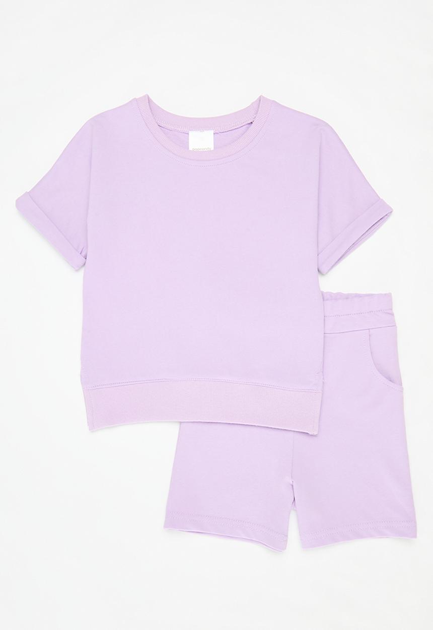 Pop Candy - Tee & short set - purple