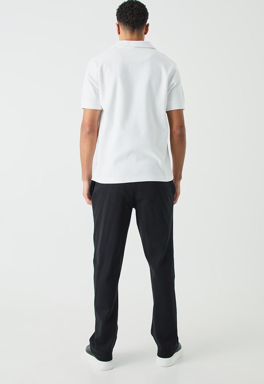 boohooMAN - Relaxed interlock pintuck jogger - black