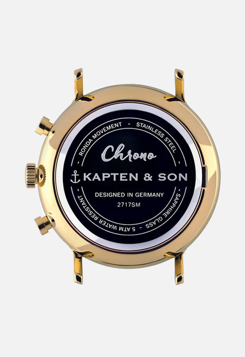 Kapten & Son - Chrono - gold woven steel