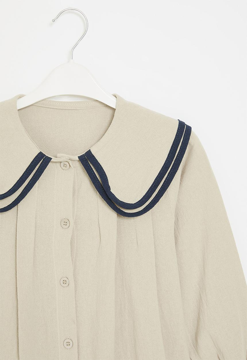Pop Candy - Button down dress - white & blue