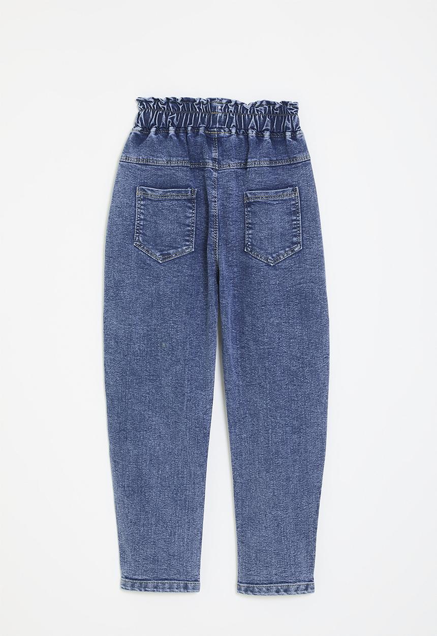 Pop Candy - Paperbag waist jeans - dark blue