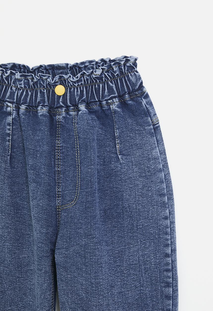Pop Candy - Paperbag waist jeans - dark blue