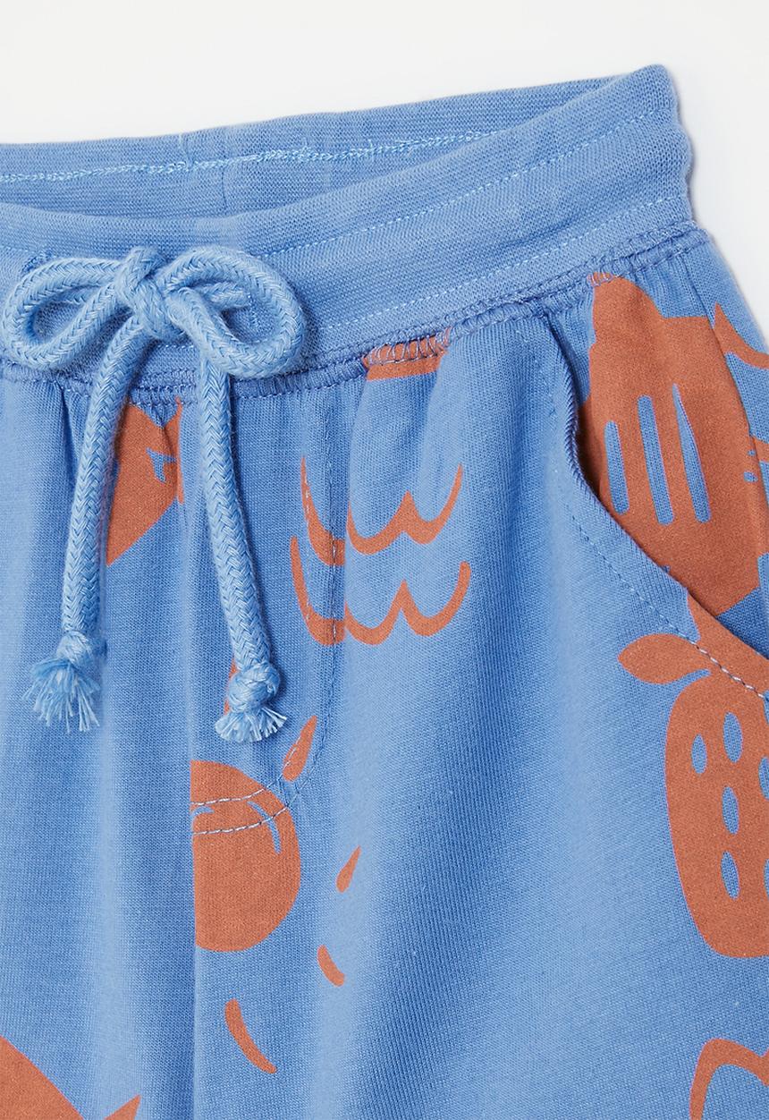 Pop Candy - Printed shorts - light blue & red