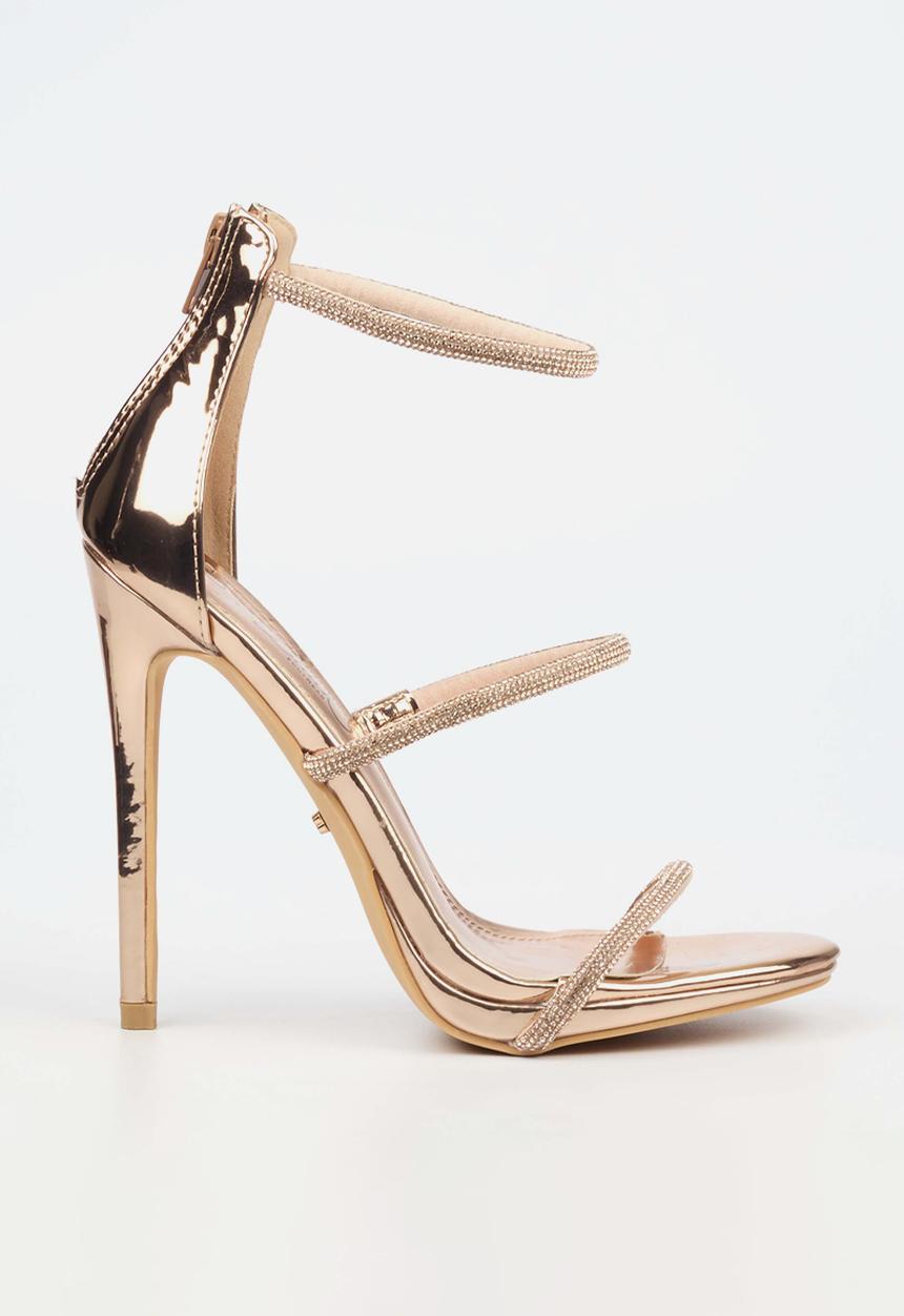 Miss Black - Bou 6 strappy stiletto - rose gold