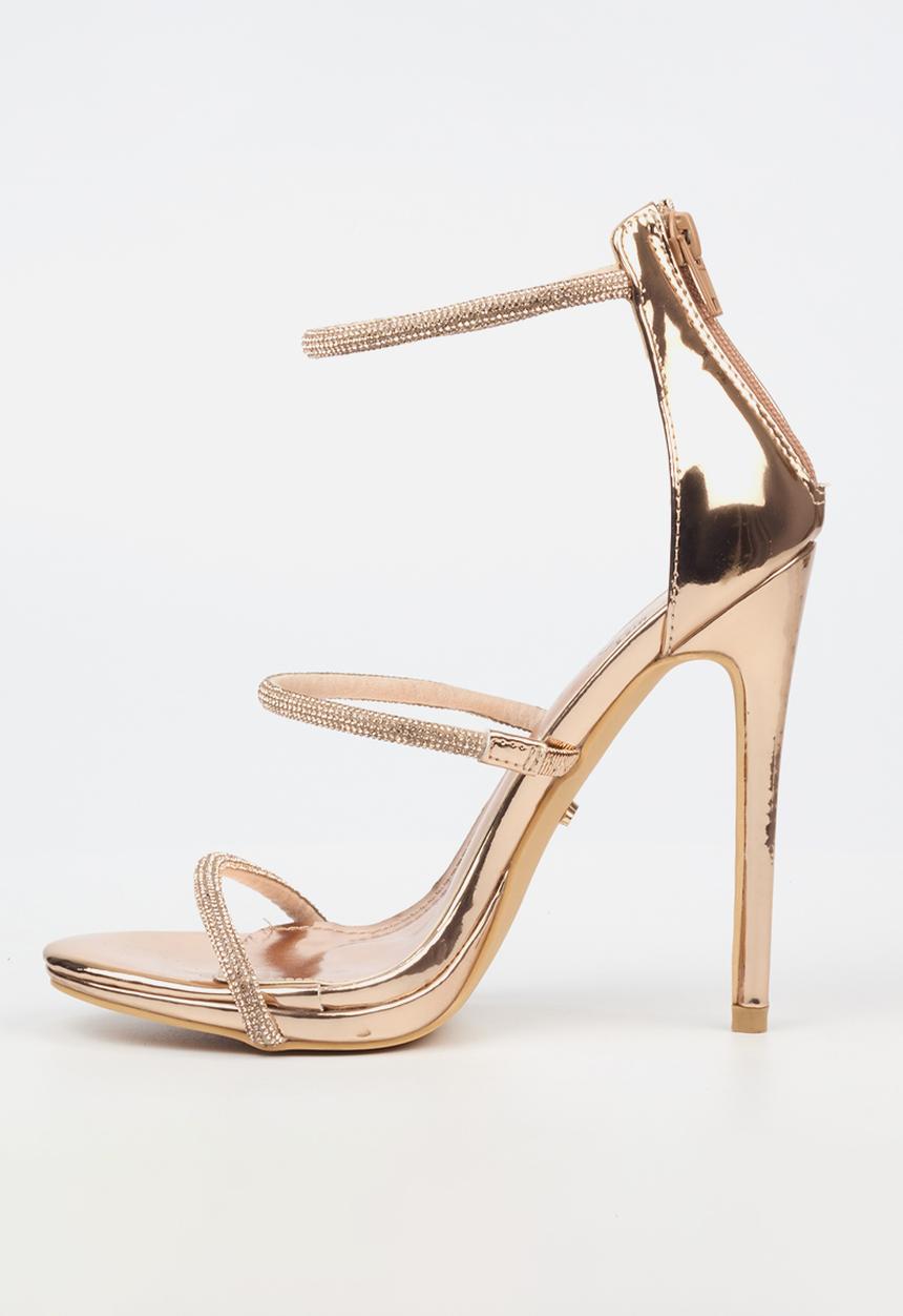 Miss Black - Bou 6 strappy stiletto - rose gold