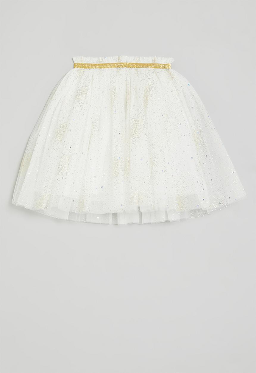 Pop Candy - Tutu skirt - white & gold