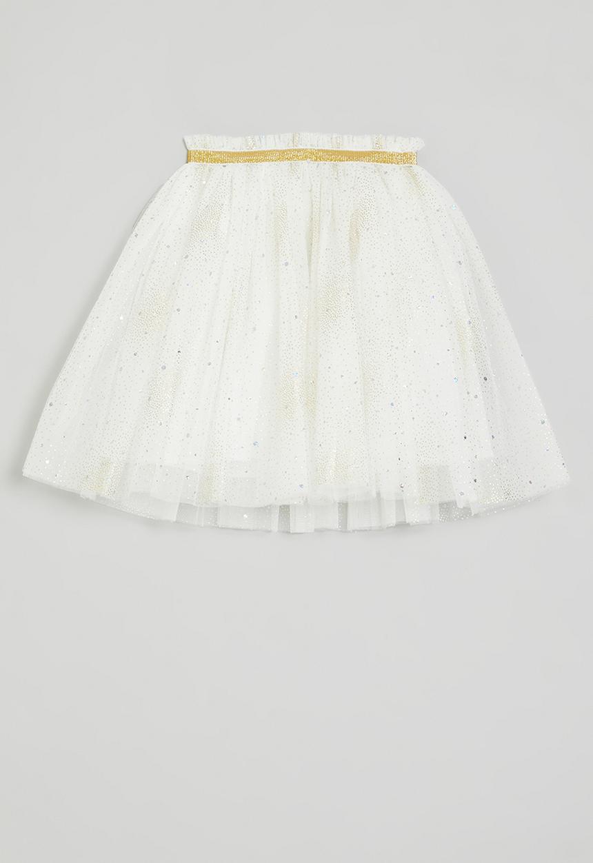 Pop Candy - Tutu skirt - white & gold