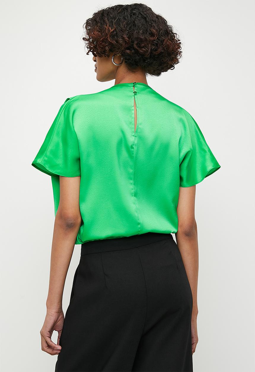 edit - Cowl neck grown on sleeve shell - mint green