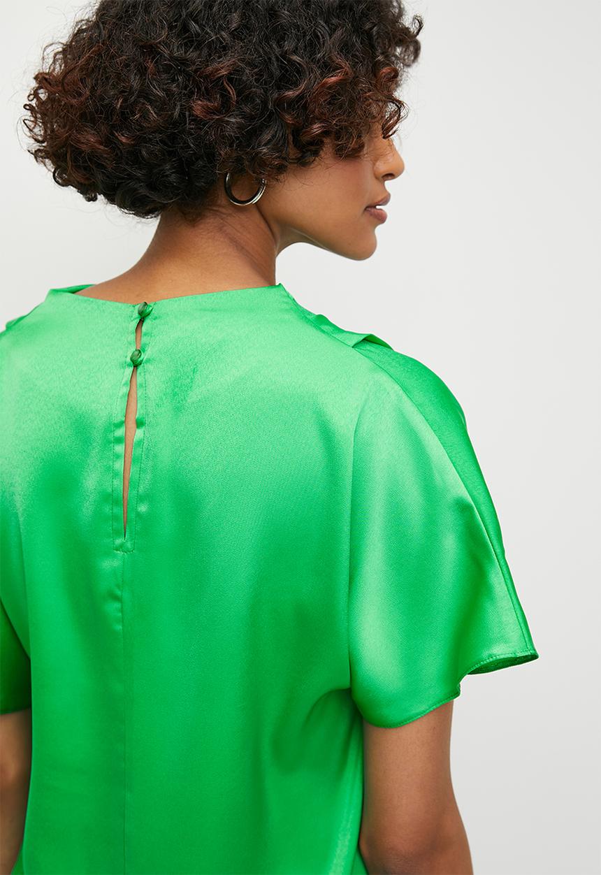 edit - Cowl neck grown on sleeve shell - mint green