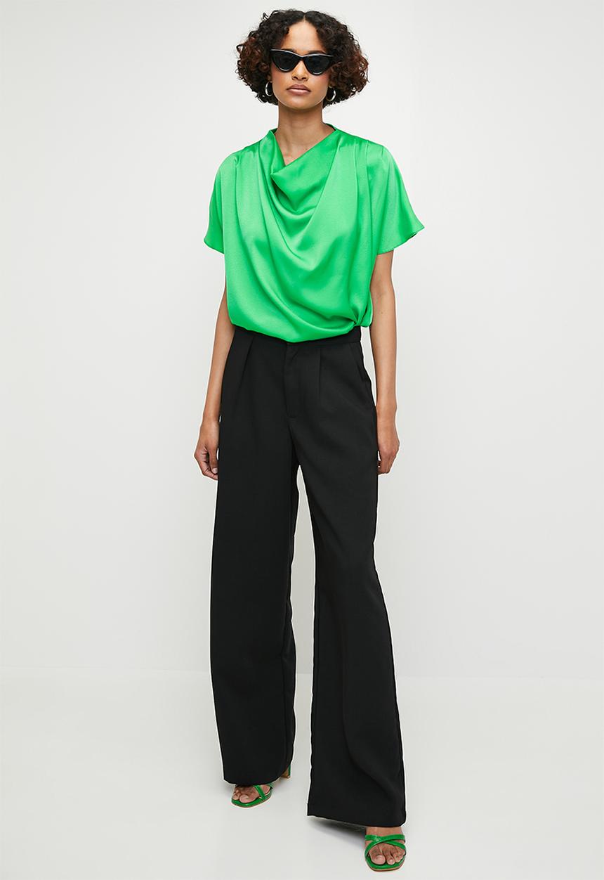 edit - Cowl neck grown on sleeve shell - mint green