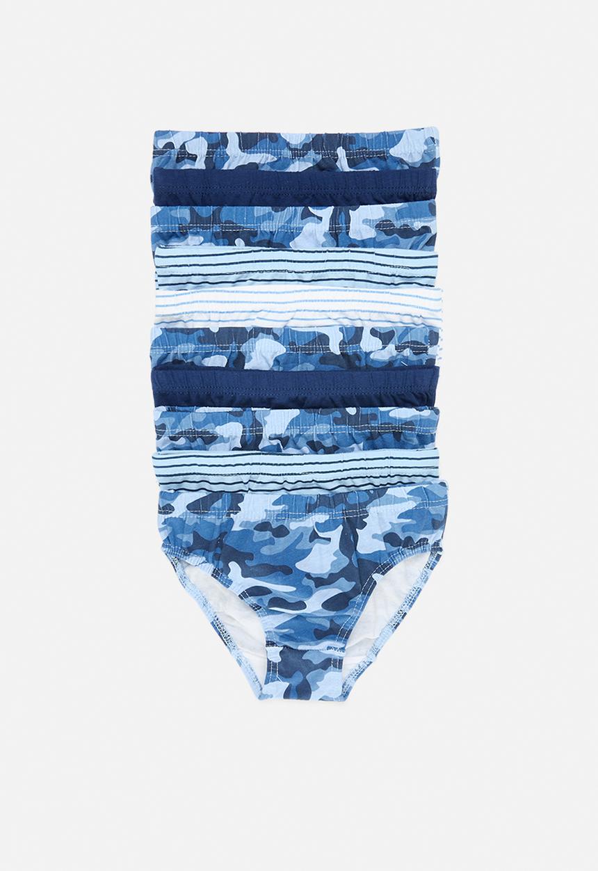 MINOTI - Boys stripe camo 10pk underpants - multi