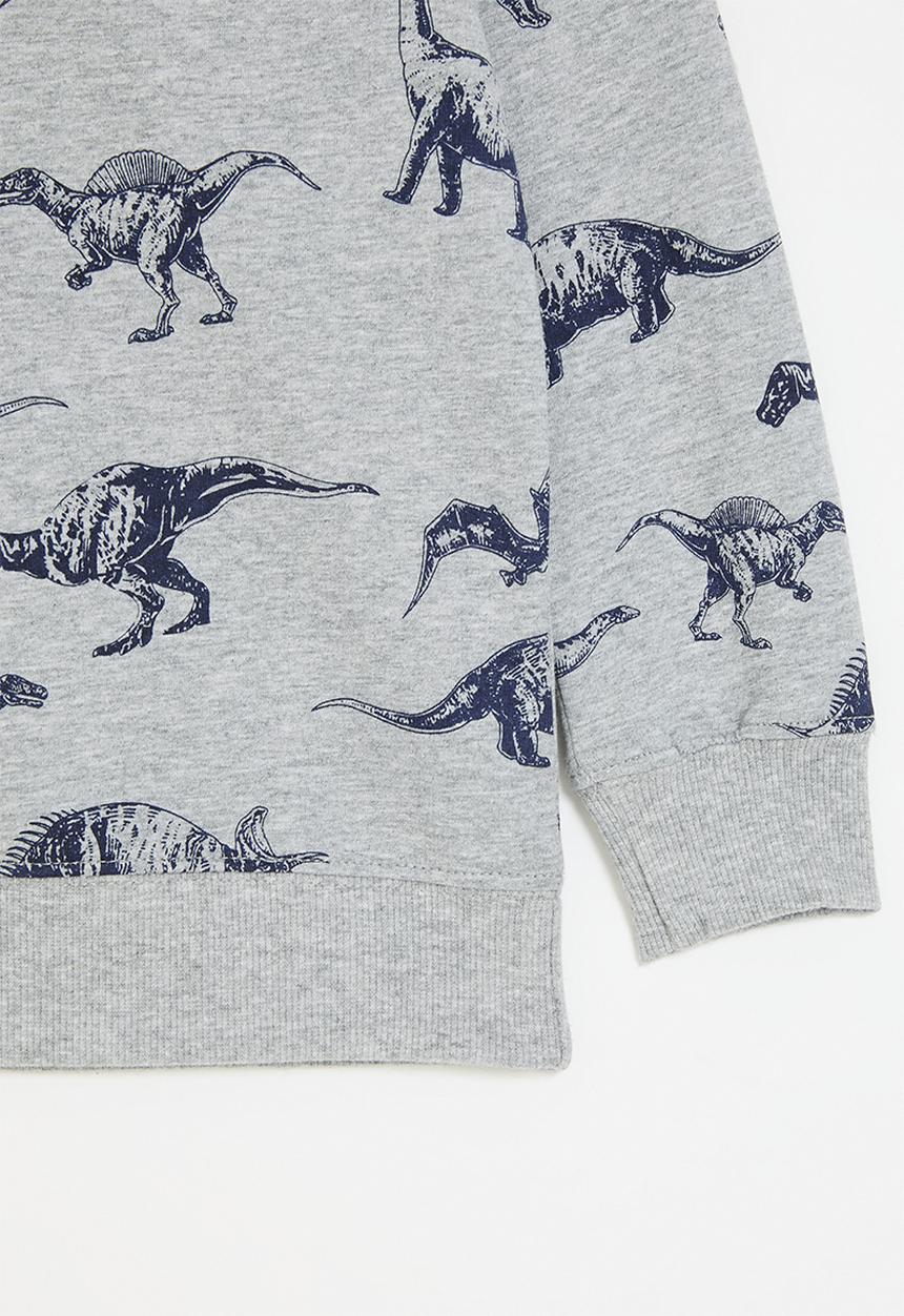 Pop Candy - Printed sweat top - grey & blue