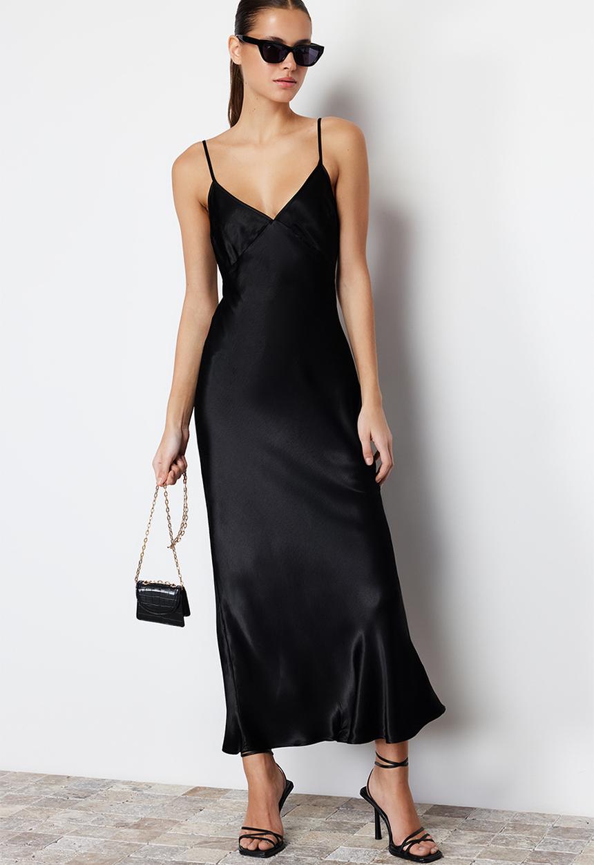Trendyol - Maxi woven dress - black