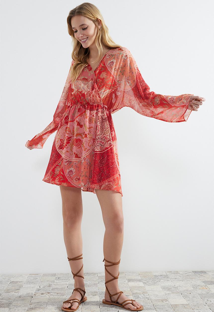 Trendyol - Mini Woven Dress - Red