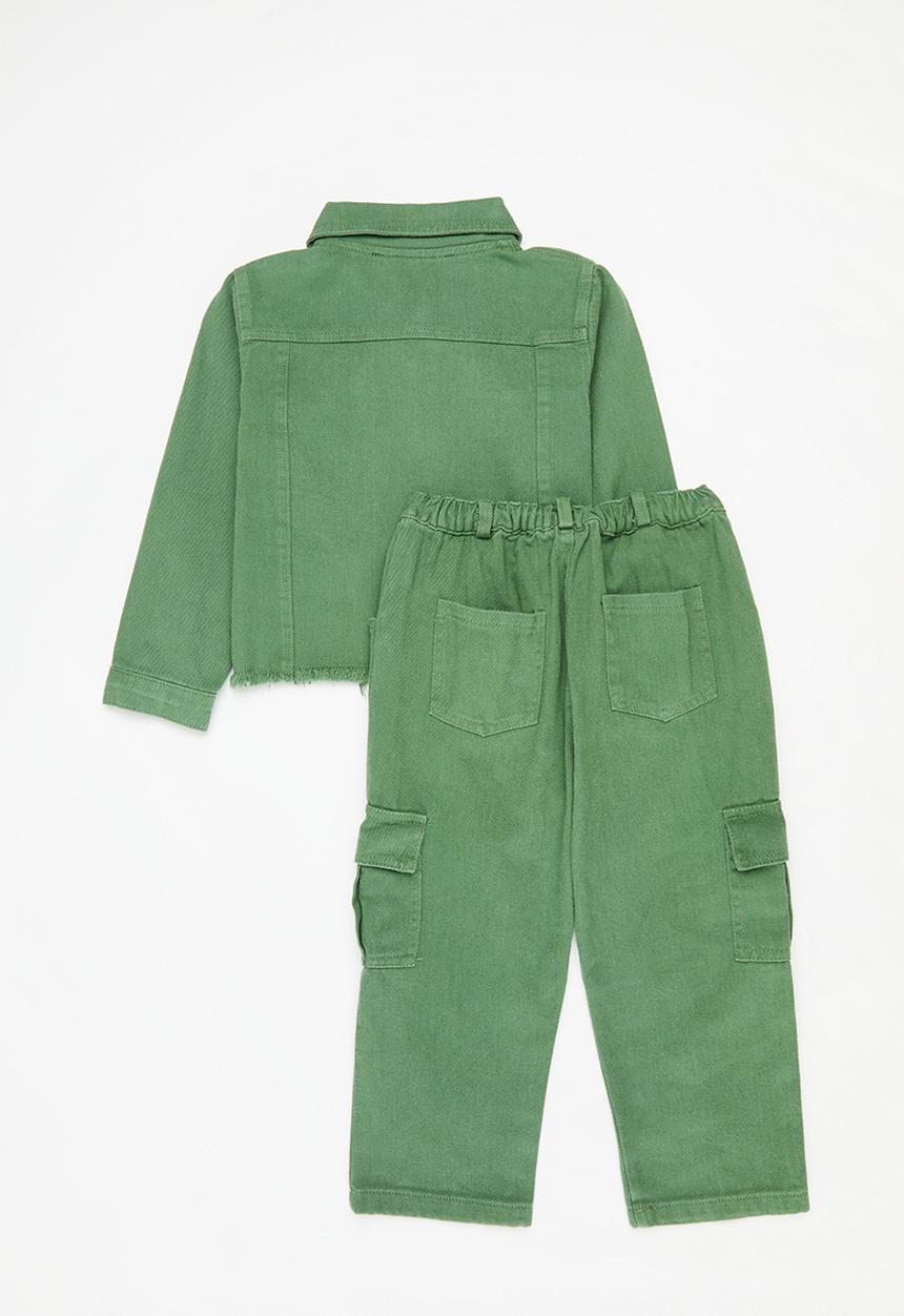 Pop Candy - Trucker jacket & jeans set - green