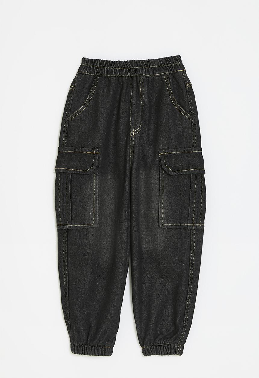 Pop Candy - Utility cuff pants - black