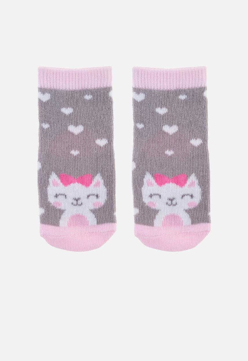 Stephen Joseph - Baby socks- 3 pack cat (hanging) - multi