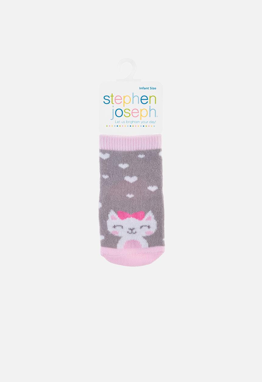 Stephen Joseph - Baby socks- 3 pack cat (hanging) - multi