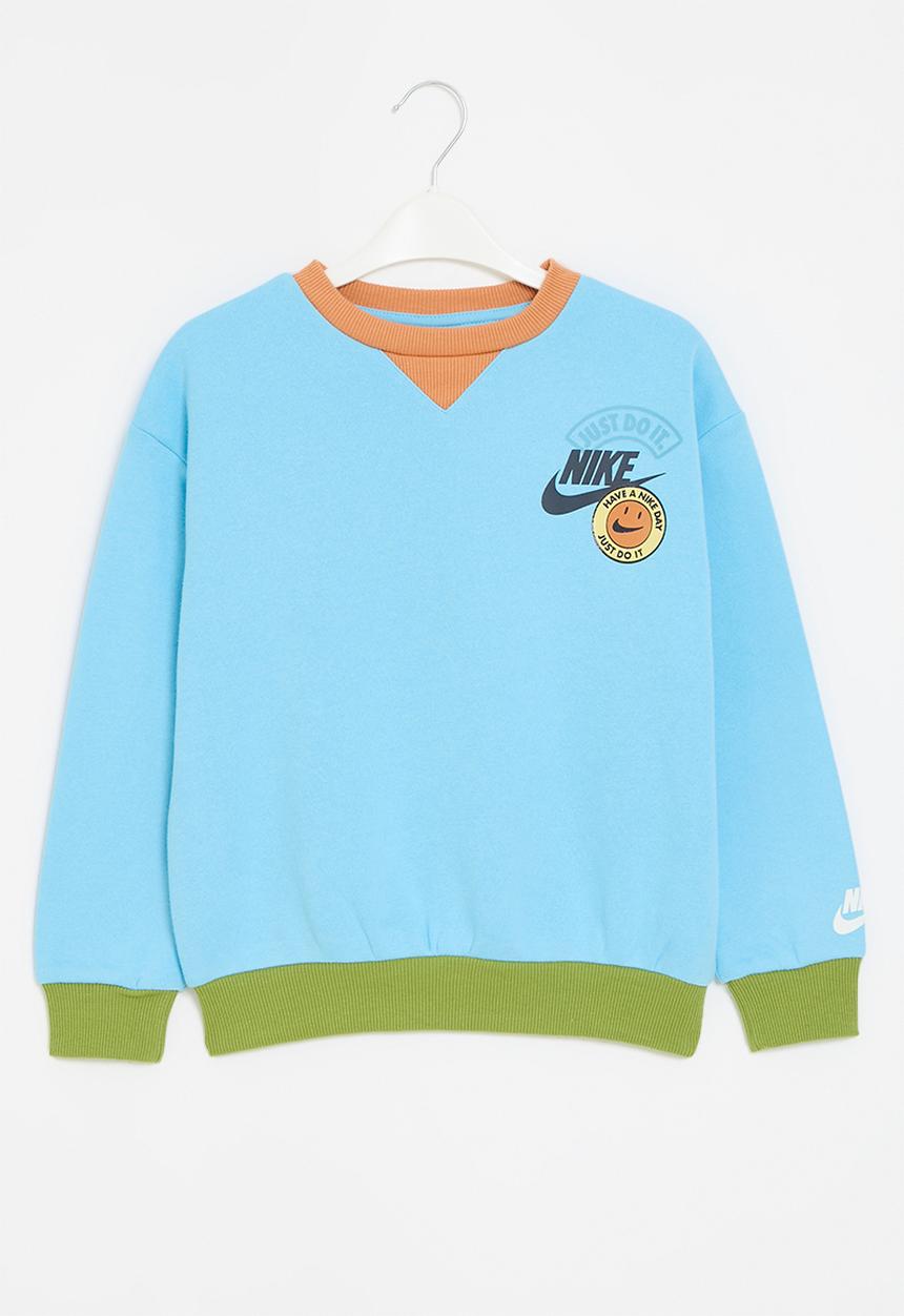 Nike - Nkb b nsw colorblock rib crew - aquarius blue